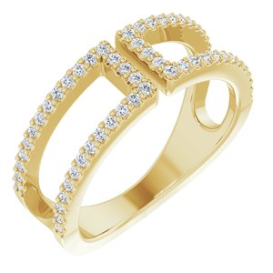 Ladies Natural Diamond Ring (I1, H+) — 14K Yellow Gold