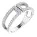 Ladies Natural Diamond Ring (I1, H+) — 14K White Gold