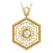 Ladies Natural Diamond Filigree Pendant (I1, H+) — 14K Yellow Gold