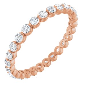 Ladies Natural Diamond Eternity Band Size 7.5 (Si2-Si3, G-H) — 14K Rose Gold