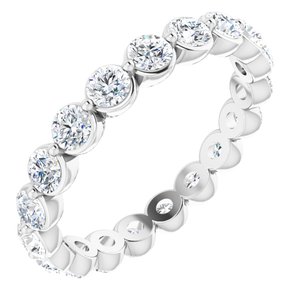 Ladies Natural Diamond Eternity Band Size 4 (Si2-Si3, G-H) — Platinum
