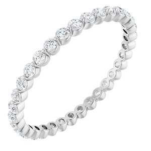 Ladies Natural Diamond Eternity Band Size 7 (Si2-Si3, G-H) — Platinum