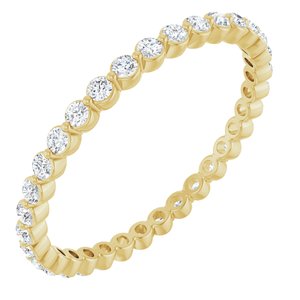 Ladies Natural Diamond Eternity Band Size 7 (Si2-Si3, G-H) — 14K Yellow Gold