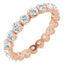 Ladies Natural Diamond Eternity Band Size 4.5 (Si2-Si3, G-H) — 14K Rose Gold