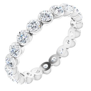Ladies Natural Diamond Eternity Band Size 4.5 (Si2-Si3, G-H) — Platinum
