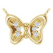 Ladies Natural Diamond Butterfly Necklace Center (I1, G-H) — 14K Yellow Gold