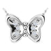 Ladies Natural Diamond Butterfly Necklace Center (I1, G-H) — 14K White Gold
