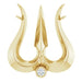 Ladies Natural Diamond Shiva Trishula Necklace Center (I1, G-H) — 14K Yellow Gold