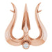 Ladies Natural Diamond Shiva Trishula Necklace Center (I1, G-H) — 14K Rose Gold