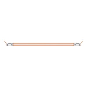 Ladies Natural Diamond Bar Necklace Center (I1, Ghi) — 14K Rose Gold