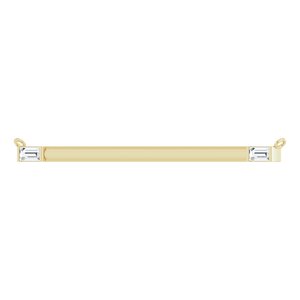 Ladies Natural Diamond Bar Necklace Center (I1, Ghi) — 14K Yellow Gold