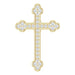 Ladies Natural Diamond Cross Pendant (I1, H+) — 14K Yellow Gold