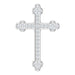 Ladies Natural Diamond Cross Pendant (I1, H+) — 14K White Gold