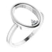 Ladies Natural Diamond Open Circle Cluster Ring (SI2-SI3, G-H) — Platinum