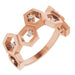 Ladies Natural Diamond Honeycomb Ring (I1, G-H) — 14K Rose Gold