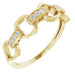 Ladies Natural Diamond Link Ring (I1, H+) — 14K Yellow Gold