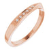 Ladies Natural Diamond Wave Ring (I1, H+) — 14K Rose Gold