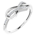Ladies Natural Diamond Infinity-Inspired Ring (I1, H+) — 14K White Gold