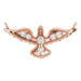 Ladies Natural Diamond Petite Holy Spirit Necklace Center (I1, G-H) — 14K Rose Gold