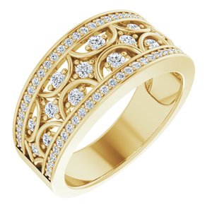 Ladies Natural Diamond Ring (I1, G-H) — 14K Yellow Gold