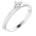 Ladies Natural Diamond Solitaire Ring (I1, G-H) — Sterling Silver