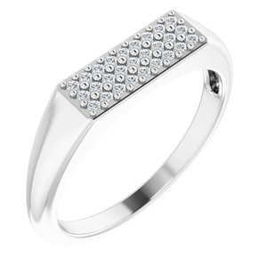 Ladies Natural Diamond Ring (I1, G-H) — Sterling Silver