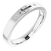 Ladies Natural Diamond Pierced Cross Stackable Ring (I1, G-H) — Sterling Silver