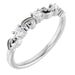 Ladies Natural Diamond Stackable Ring (I1, G-H) — 14K White Gold