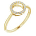 Ladies Natural Diamond Circle Ring (I1, H+) — 14K Yellow Gold