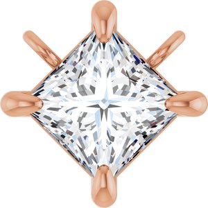 Ladies Natural Diamond Necklace Center (I1, G-H) — 14K Rose Gold