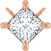 Ladies Natural Diamond Necklace Center (I1, G-H) — 14K Rose Gold