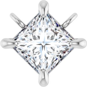 Ladies Natural Diamond Necklace Center (I1, G-H) — 14K White Gold