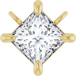 Ladies Natural Diamond Necklace Center (I1, G-H) — 14K Yellow Gold