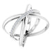 Ladies Natural Diamond Criss-Cross Ring (I1, H+) — 14K White Gold