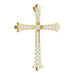 Ladies Natural Diamond Cross Pendant (I1, H+) — 14K Yellow Gold