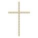 Ladies Natural Diamond Cross Pendant (I1, H+) — 14K Yellow Gold