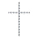 Ladies Natural Diamond Cross Pendant (I1, H+) — 14K White Gold