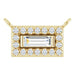 Ladies Natural Diamond Halo-Style Necklace Center (Si2-Si3, I1, Ghi, G-H) — 14K Yellow Gold