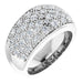 Ladies 14K White/ Natural Diamond Micro Pavé-Style Ring Size 7 (I1, H+) — 14K White Gold