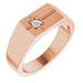 Ladies Natural Diamond Cross Ring (I1, G-H) — 14K Rose Gold