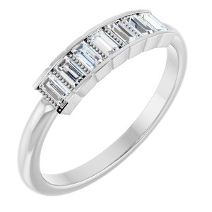 Ladies Natural Diamond Stackable Ring (SI2-SI3, GHI) — Platinum