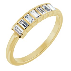 Ladies Natural Diamond Stackable Ring (SI2-SI3, GHI) — 14K Yellow Gold