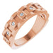 Ladies Natural Diamond Chain Link Ring (I1, G-H) — 14K Rose Gold