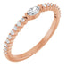 Ladies Natural Diamond Stackable Ring (I1, G-H) — 14K Rose Gold