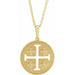 Ladies Natural Diamond Jerusalem Cross Necklace (I1, G-H) — 14K Yellow Gold