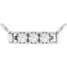 Ladies Natural Diamond French-Set Bar Necklace Center (Si2-Si3, G-H) — Platinum