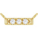 Ladies Natural Diamond French-Set Bar Necklace Center (I1, G-H) — 14K Yellow Gold