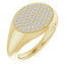 Ladies Natural Diamond Signet Ring (I1, G-H) — 14K Yellow Gold