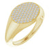 Ladies Natural Diamond Signet Ring (I1, G-H) — 14K Yellow Gold