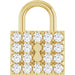 Ladies Natural Diamond Lock Pendant (I1, G-H) — 14K Yellow Gold